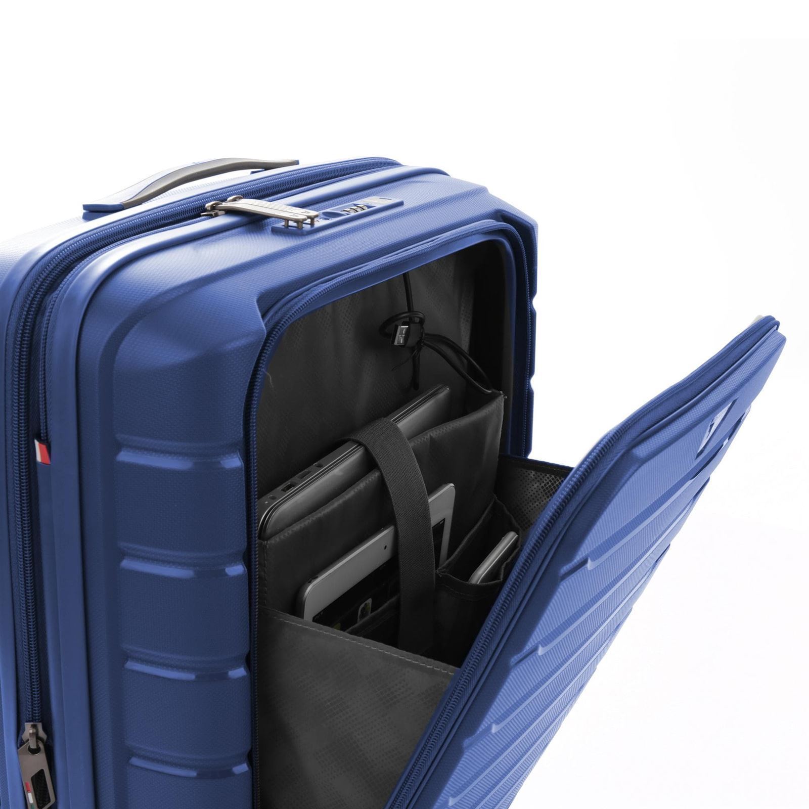 RONCATO MALETA CABINA PC BUTTERFLY AZUL OSCURO - Imagen 6